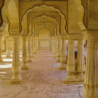 Buy canvas prints of Indian Architecture - Amber Fort by colin chalkley