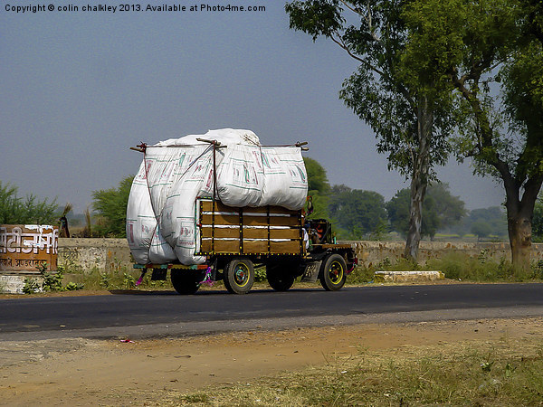 Rajasthan Grain Transportation Picture Board by colin chalkley