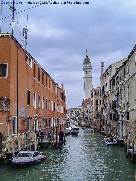 Venetian Canal Picture Board by colin chalkley