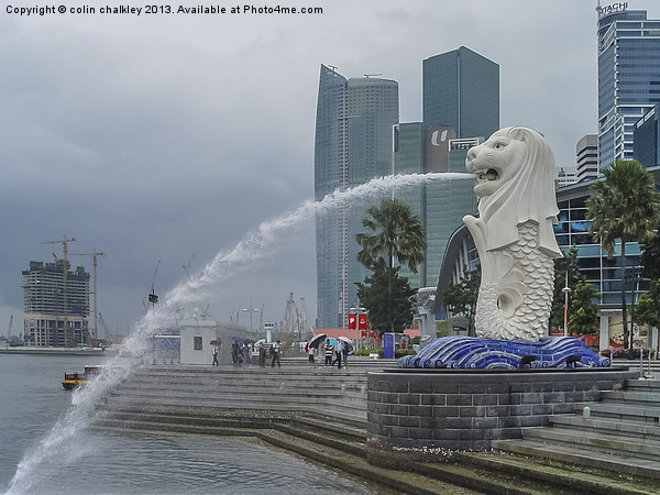 Singapore Merlion Picture Board by colin chalkley