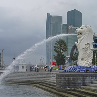 Buy canvas prints of Singapore Merlion by colin chalkley