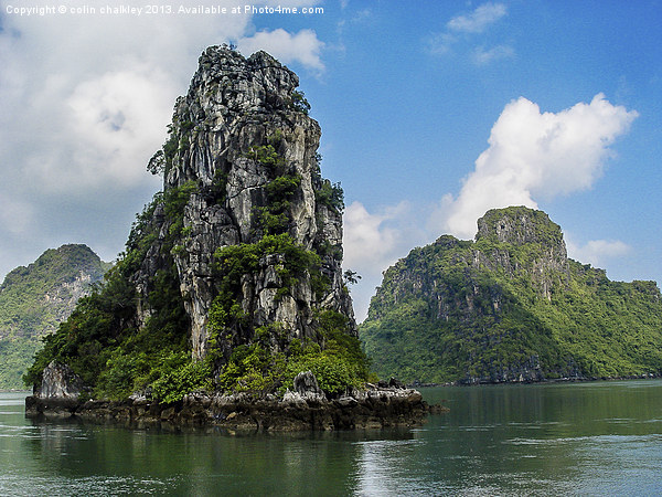 Halong Bay Rock Formation Picture Board by colin chalkley