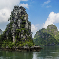 Buy canvas prints of Halong Bay Rock Formation by colin chalkley
