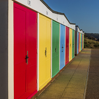 Buy canvas prints of Exmouth Beach Huts by colin chalkley