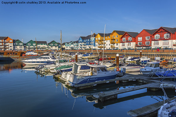 Exmouth Harbour - Lovely Day Picture Board by colin chalkley