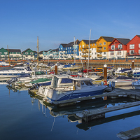 Buy canvas prints of Exmouth Harbour - Lovely Day by colin chalkley