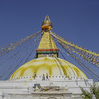 Buy canvas prints of Buddhist stupa of Boudhanath by colin chalkley