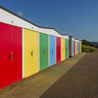 Buy canvas prints of Beach Huts in Exmouth by colin chalkley