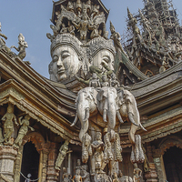 Buy canvas prints of Sanctuary of Truth in Pattaya by colin chalkley