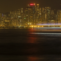 Buy canvas prints of Hong Kong by night by colin chalkley