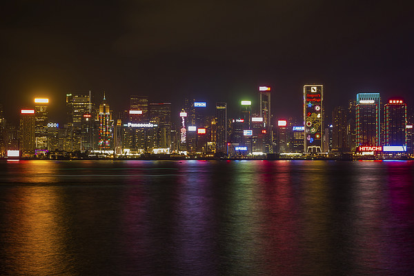 Hong Kong by night Picture Board by colin chalkley