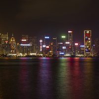 Buy canvas prints of Hong Kong by night by colin chalkley