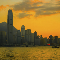 Buy canvas prints of Hong Kong Twilight by colin chalkley