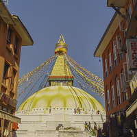 Buy canvas prints of Boudhanath Stupa, Kathmandu by colin chalkley