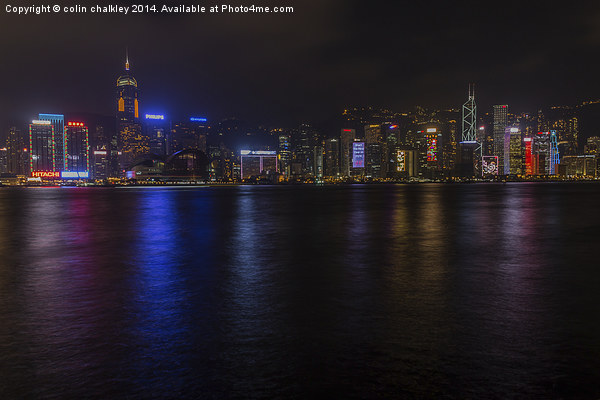 Hong Kong Skyline Picture Board by colin chalkley