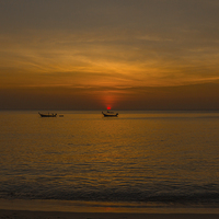 Buy canvas prints of Thailand Beach Sunset by colin chalkley