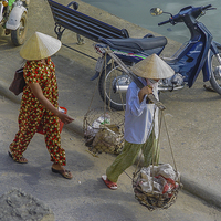 Buy canvas prints of Mekong Life by colin chalkley