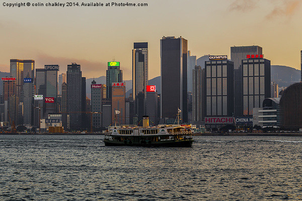 Star Ferry in Hong Kong Harbour Picture Board by colin chalkley