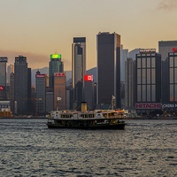 Buy canvas prints of Star Ferry in Hong Kong Harbour by colin chalkley