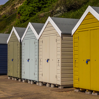 Buy canvas prints of Dorset Beach Huts by colin chalkley