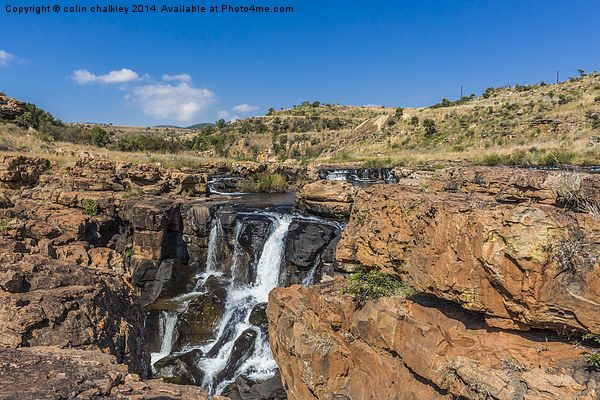 Upper Blyde Rver Canyon Waterfalls Picture Board by colin chalkley