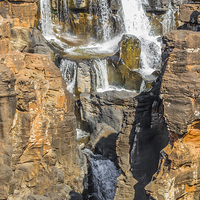 Buy canvas prints of Upper Blyde Rver Canyon Waterfalls by colin chalkley