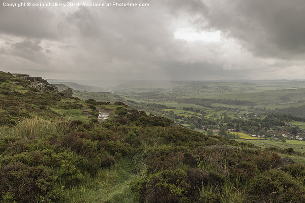 A walk on Curbar Edge Picture Board by colin chalkley