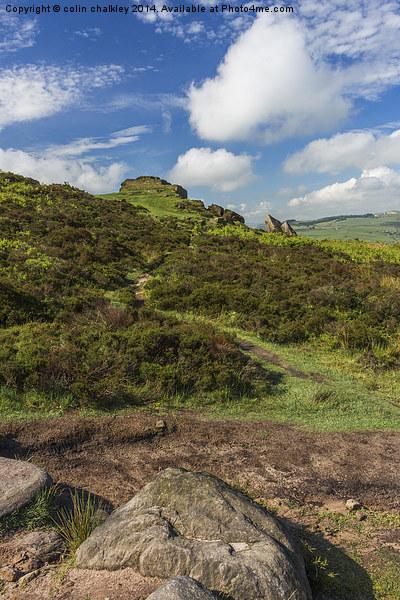 A Bright Sunny Day on Curbar Edge Picture Board by colin chalkley