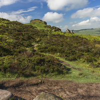 Buy canvas prints of A Bright Sunny Day on Curbar Edge by colin chalkley