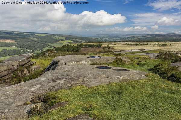 Rock Pools at Curbar Edge, Derbyshire Picture Board by colin chalkley