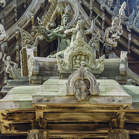 Buy canvas prints of Wooden Sanctuary of Truth by colin chalkley