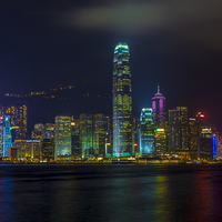 Buy canvas prints of View of Hong Kong from Tsim Sha Tsui by colin chalkley