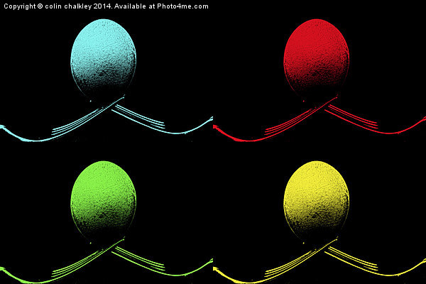  Pop Art Image of Eggs on Forks Picture Board by colin chalkley