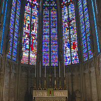 Buy canvas prints of Basilique Saint-Nazaire-et-Saint-Celse de Carcasso by colin chalkley
