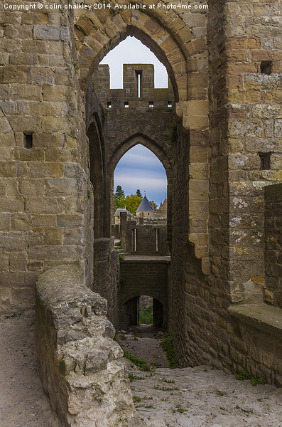  A View Through an Arch at Carcassone Picture Board by colin chalkley