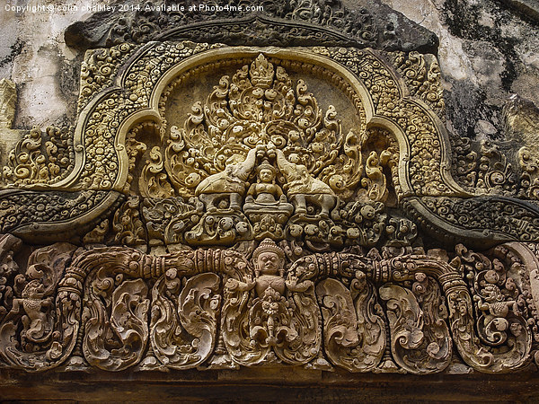  Banteay Srei Temple to Shiva Picture Board by colin chalkley