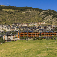 Buy canvas prints of Hotel Nordic in El Tarter, Andorra by colin chalkley