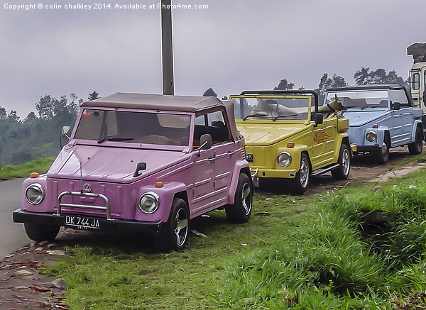  Hillside Vehicles in Bali Picture Board by colin chalkley