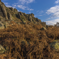 Buy canvas prints of Stanage Edge in Debyshire by colin chalkley