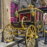 Buy canvas prints of Gold State Coach - Grand Emperor Casino - Macao by colin chalkley