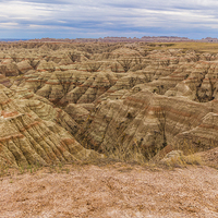 Buy canvas prints of Landscape of the Badlands by colin chalkley