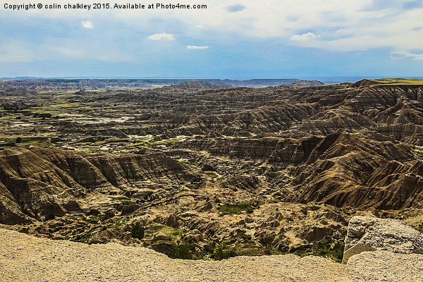  Badlands of South Dakota Picture Board by colin chalkley