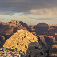 Buy canvas prints of Sunset in the Grand Canyon - Southern Rim by colin chalkley
