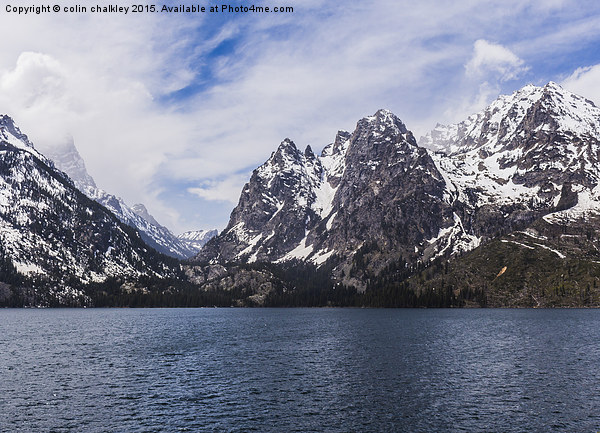  Jenny Lake in the Grand Teton National Park Picture Board by colin chalkley