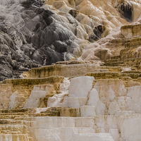 Buy canvas prints of  Yellowstone Park - Mammoth Hot Springs by colin chalkley