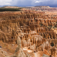 Buy canvas prints of  Bryce Canyon Park Hoodoos by colin chalkley