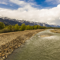 Buy canvas prints of  Snake River, Jackson Hole, Wyoming, USA by colin chalkley