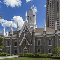 Buy canvas prints of Church of the Latter Day Saints - Salt Lake City by colin chalkley