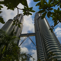 Buy canvas prints of  Petronas Towers - Kuala Lumpur  by colin chalkley