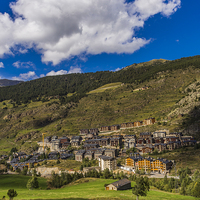 Buy canvas prints of  Village of El Tarter - Andorra by colin chalkley